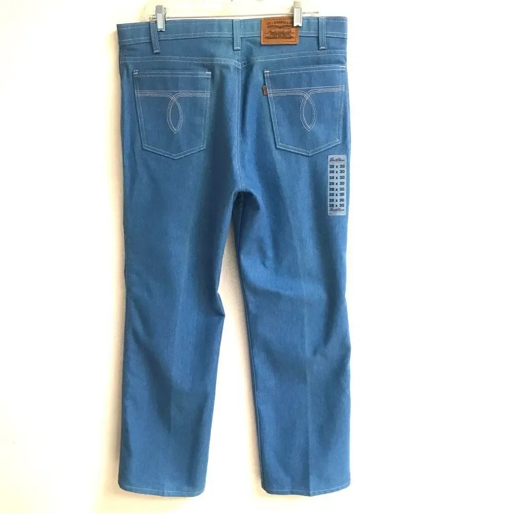 ‎Vintage Levi’s deadstock 70’s Action light wash straight leg jeans 38